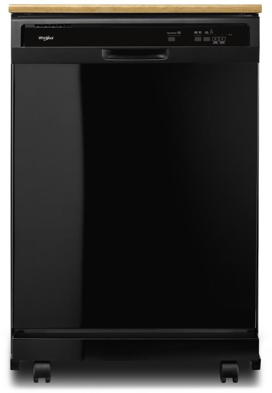 Whirlpool Black Portable Dishwasher 